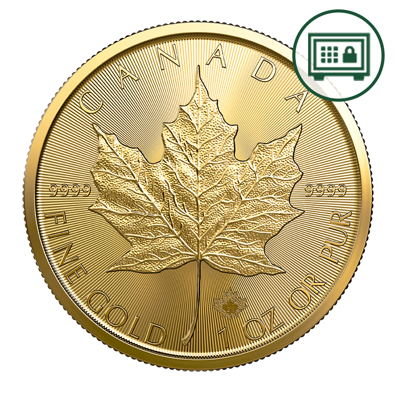 Image pour Pièce d'or feuille d'érable de 1 once (2023) - Stockage sécurisé à partir de Métaux précieux TD